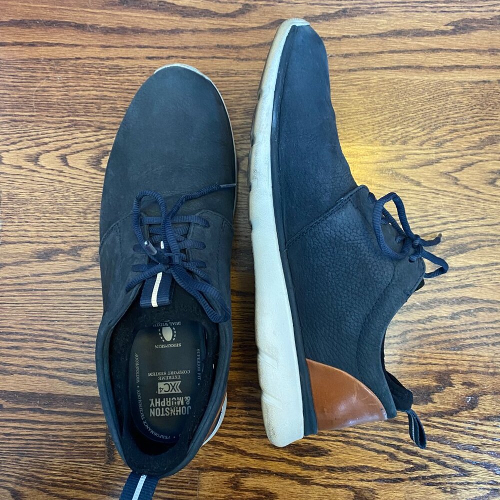 Johnston & Murphy size 10.5 XC4® Prentiss Plain Toe navy comfy shoes for men 👞
